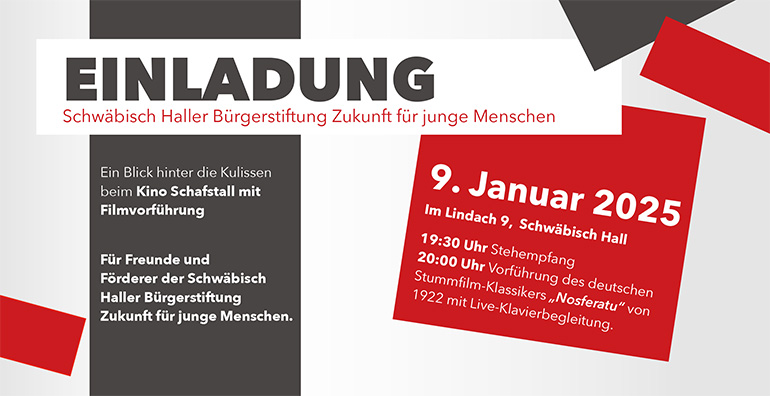 Einladung Bürgerstiftung Schwäbisch Hall Schafstall